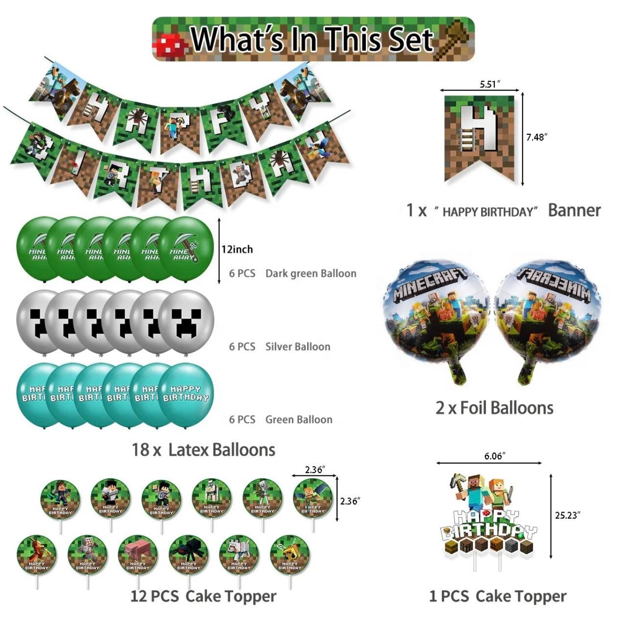 Minecraft Table Decoration Set - Expat Life Style