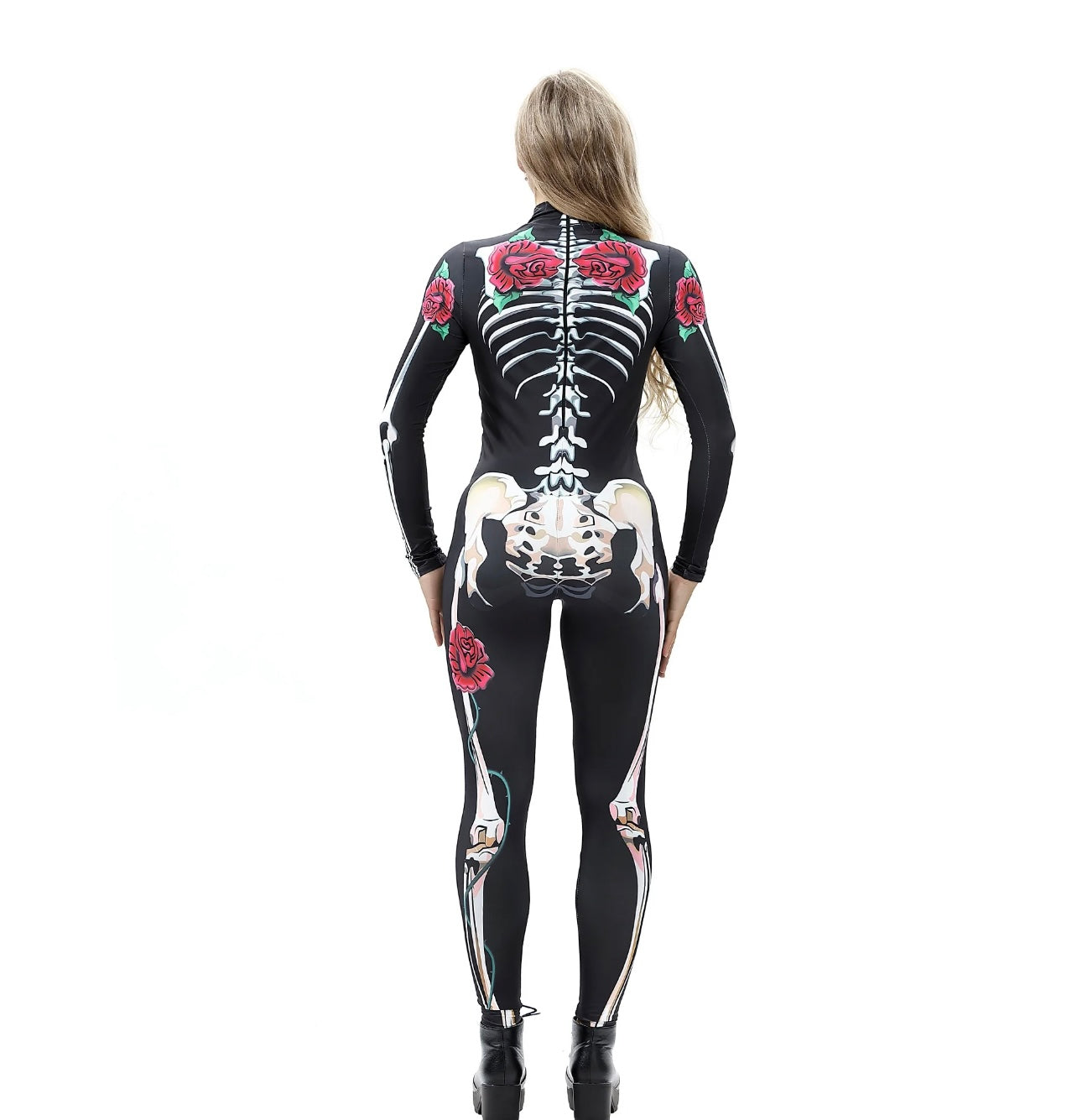 Skeleton And Roses One Piece Morph Suit