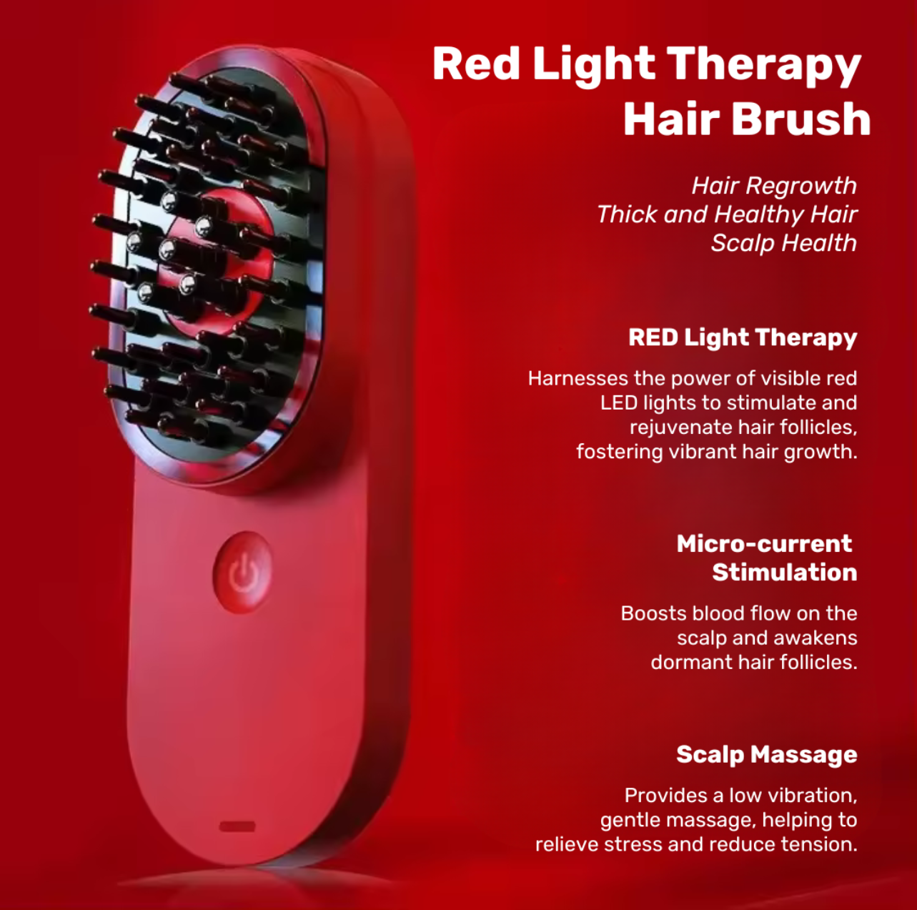 Red Light Therapy Hair Brush
