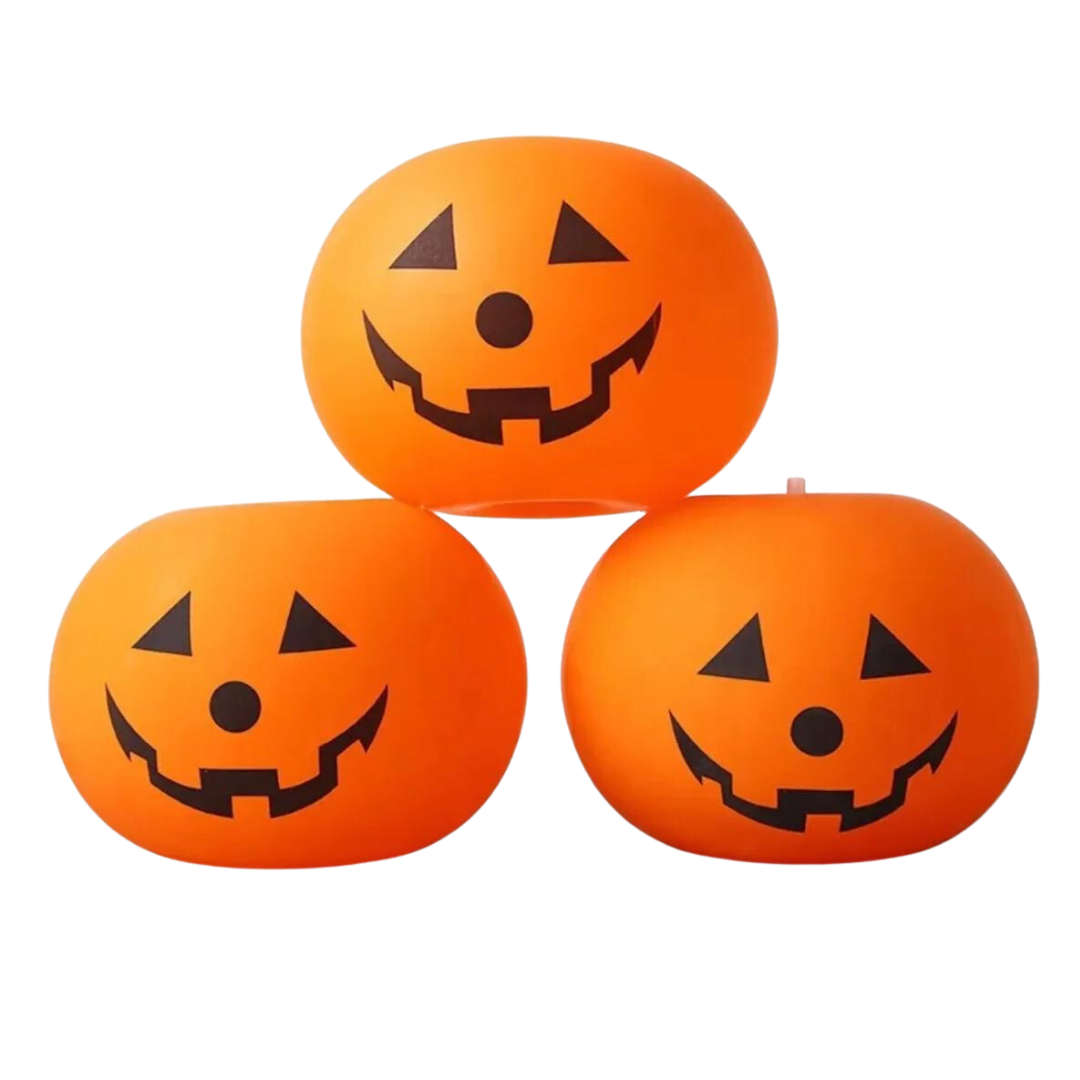 Pumpkin LED Light Up Balloon Set With Pump (20 Pcs )