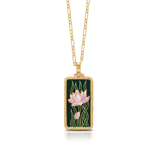 Every Flower Is A Soul Enamel Necklace - Gold - Expat Life Style
