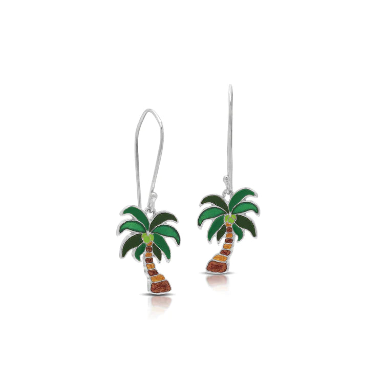 Coconut Tree Enamel Earrings - Expat Life Style