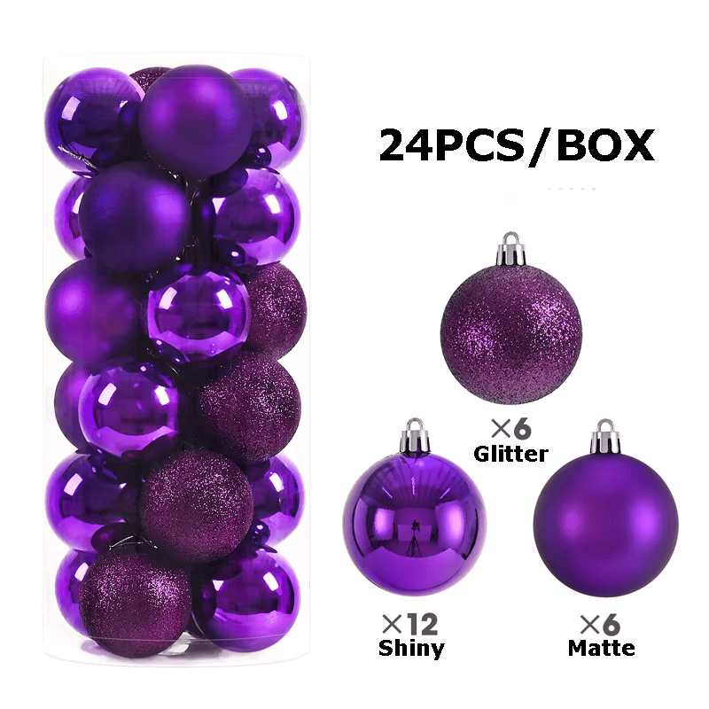 Purple Christmas Baubles