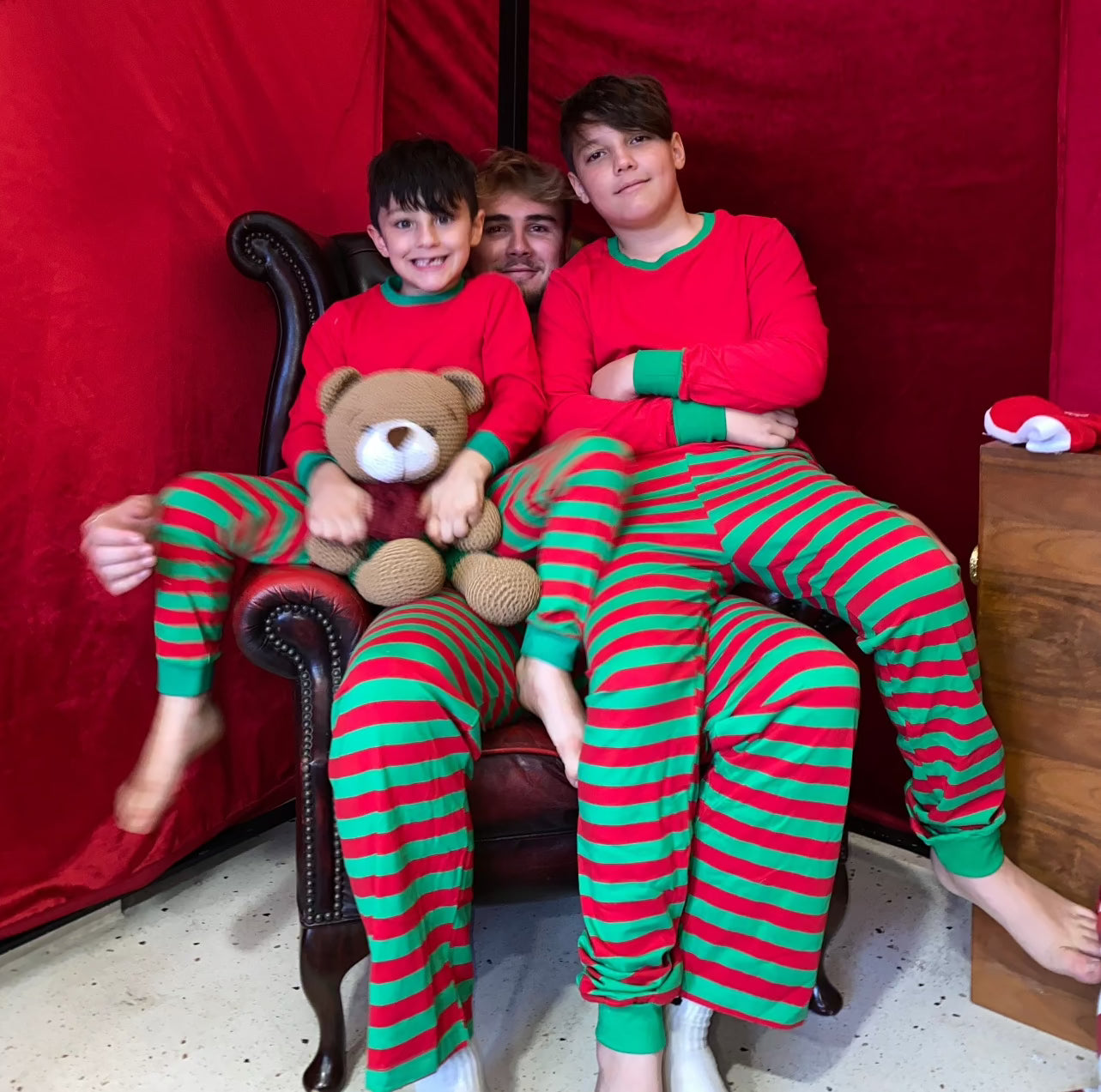 Red & Green Striped Christmas Pyjamas