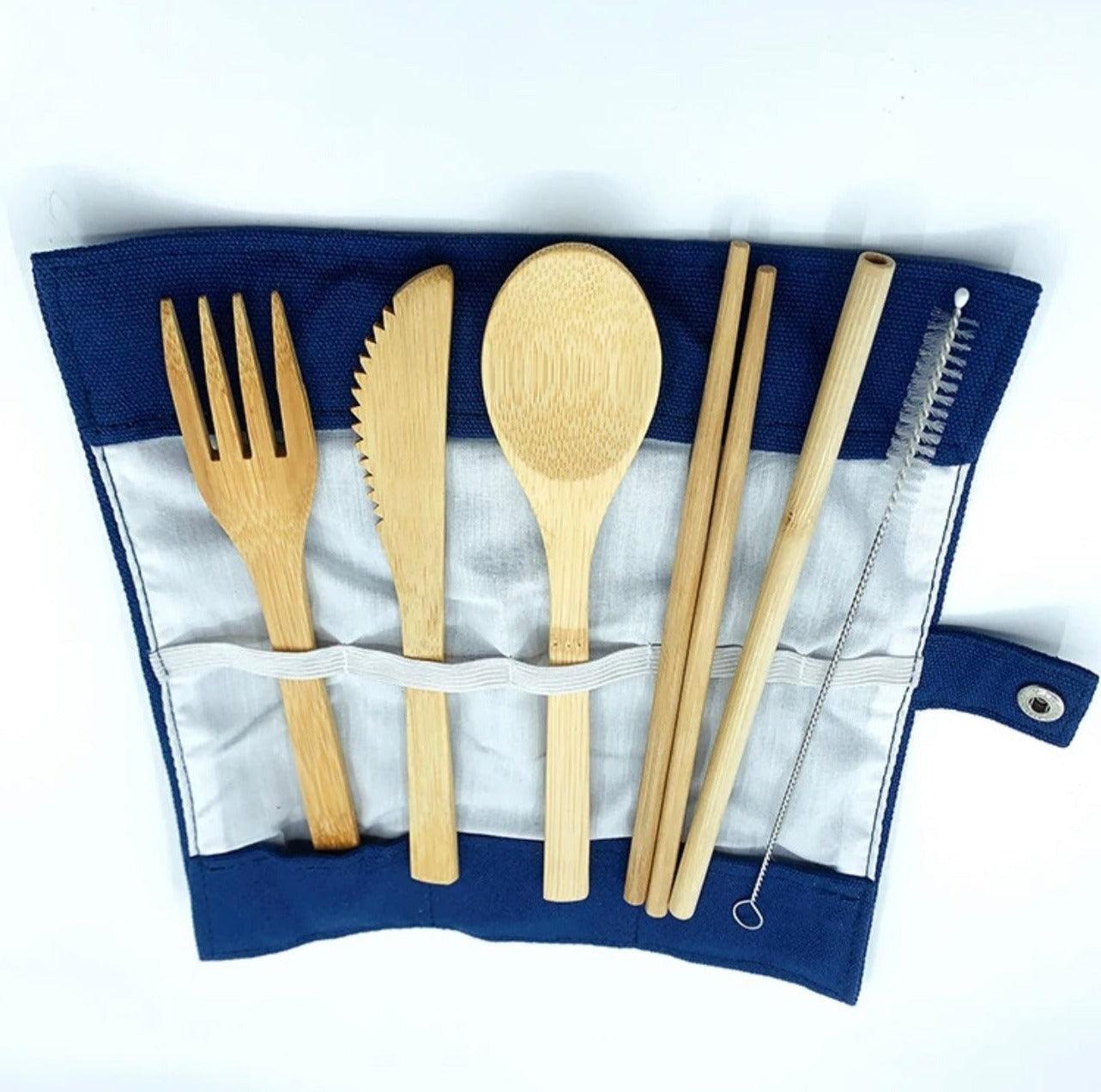 Bamboo Cutlery With Straw - Expat Life Style