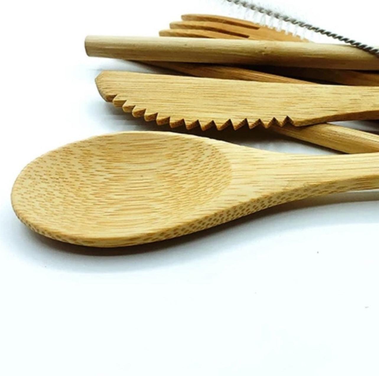 Bamboo Cutlery With Straw - Expat Life Style