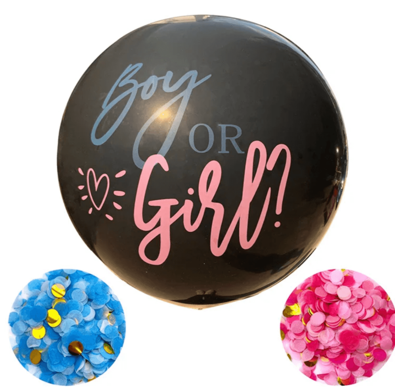 Gender Reveal Confetti Balloons - Expat Life Style