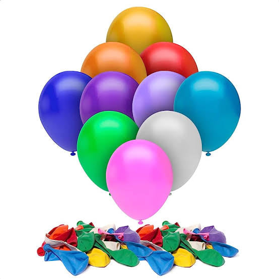 MULTICOLOUR PACK OF 50 BALLOONS