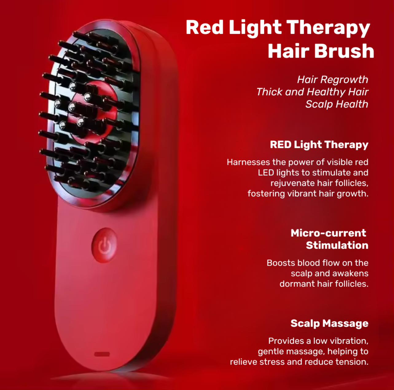 The benefits of a red light therapy hairbrush