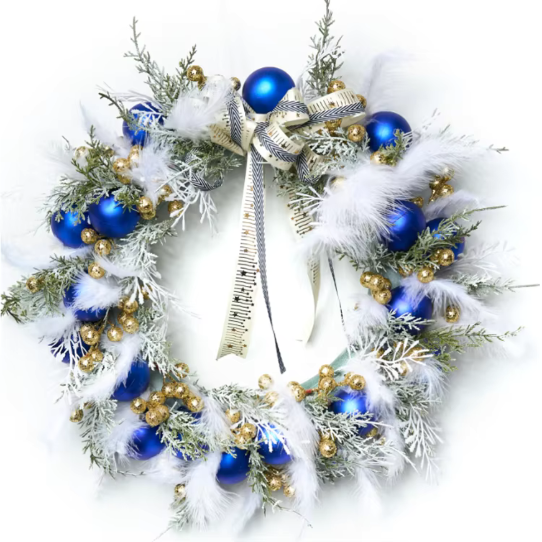 Blue Christmas Wreath