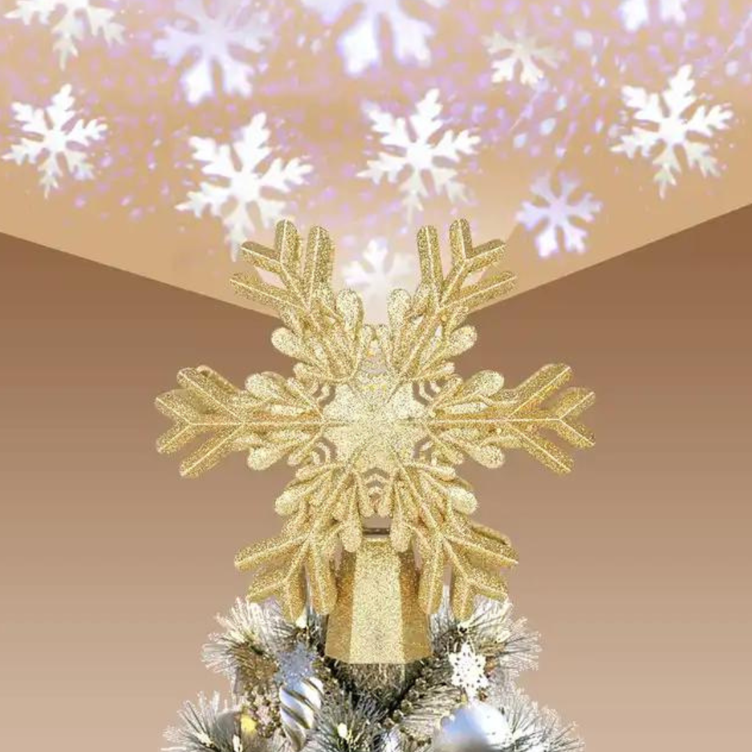 Gold LED Projector Tree Star