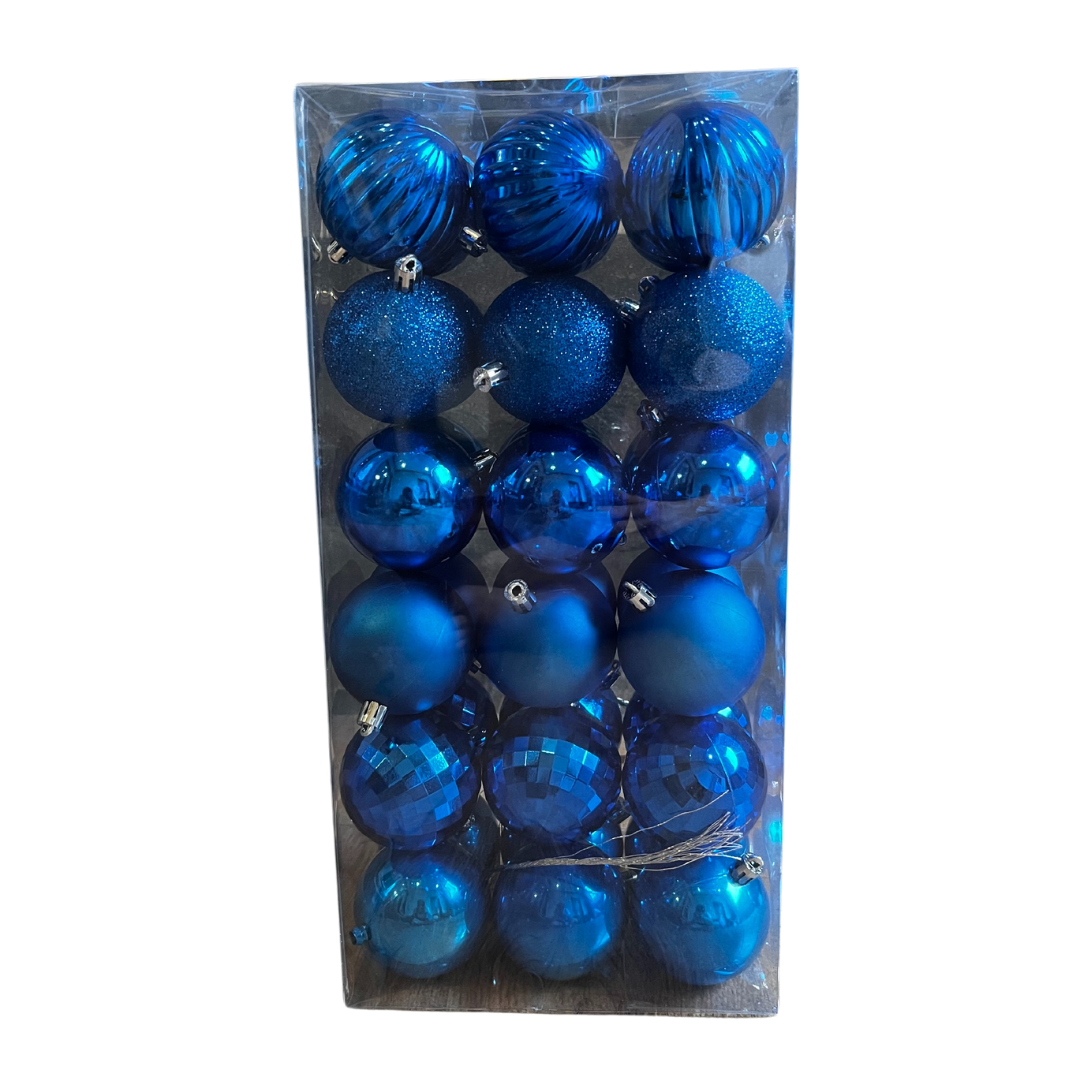 Blue 24Pc Baubles