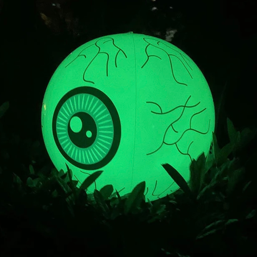 16 Inch Light-Up Inflatable Eyeball & Pumpkin