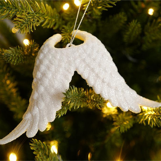 White Tree Ornaments 12cms Wings