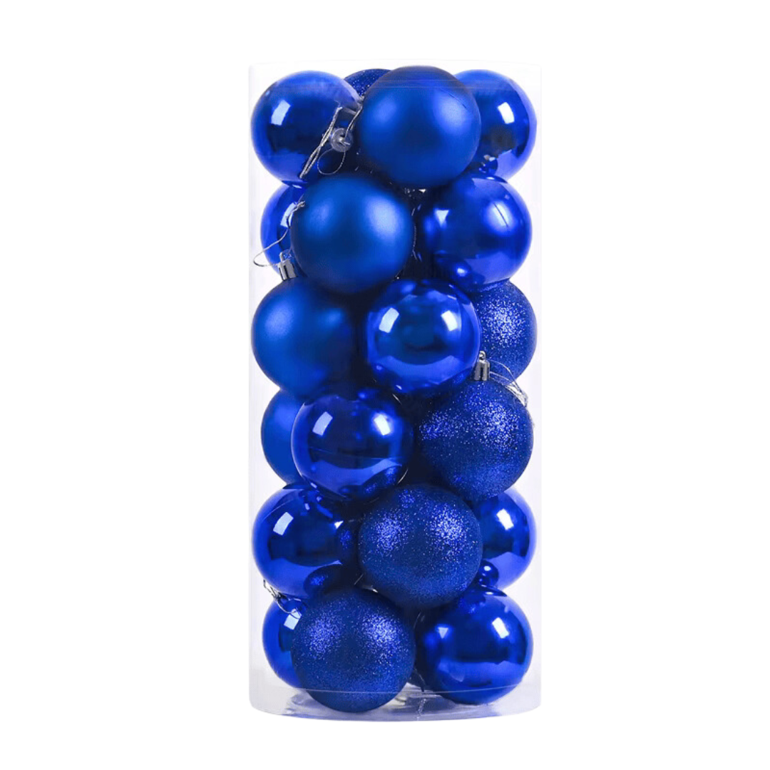 4cm 24pcs Dark Blue Baubles