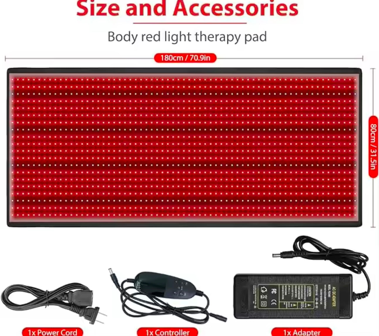 everything that comes in our red light therapy mat pack