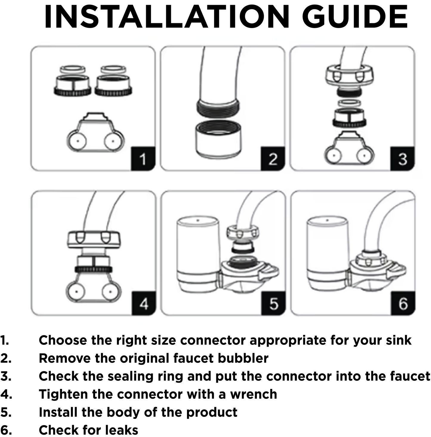 Premium Tap Water Filtration System with Ceramic Filter Element